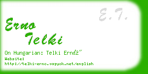 erno telki business card